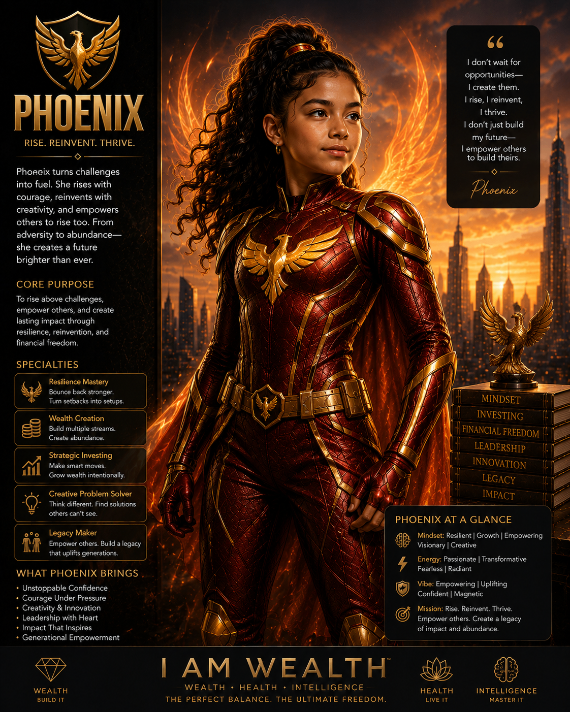 Phoenix portrait card